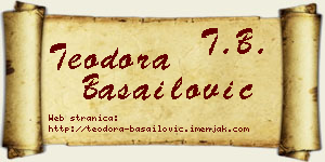 Teodora Basailović vizit kartica